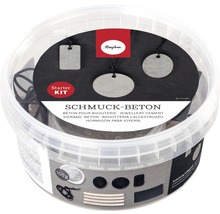 Schmuckbeton Starter Kit im durchsichtigen Behälter