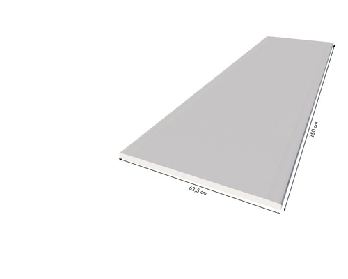 Dämmplatte mit den Maßen 250 mal 62,5 Zentimeter