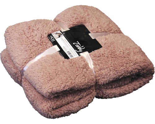 Wohndecke Teddy Plaid altrosa 150x200 cm Wohndecke Teddy Plaid altrosa 150x200 cm