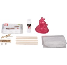 Kreativ Seifen Gießform Set mit Seife, Duftöl, Holzstäbchen, Schleife, Anhängern und Beuteln