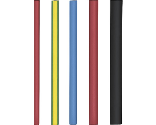 Steinel Schrumpfschlauch-Set für Elektroinstallationen Ø 3,2-9,5 mm L 110 mm 16 Stück Mehrfarbige Schrumpfschläuche im Set