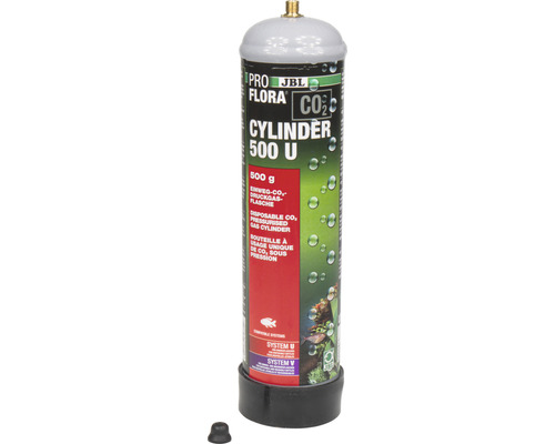 JBL ProFlora CO2 Cylinder 500 U Einweg Druckgasflasche für Aquarien