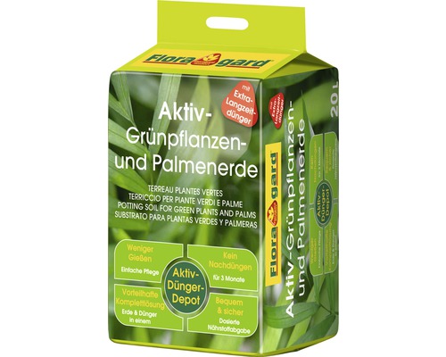 Floragard Grünpflanzen und Palmenerde, 20 Liter, im Sack