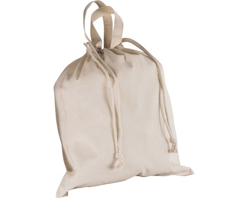 Baumwoll-Tasche mit Kordelzug, beige