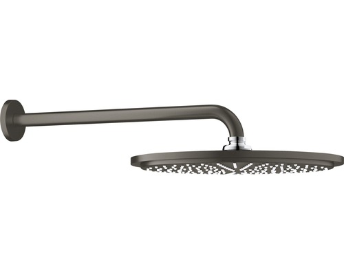 Kopfbrause Set GROHE Rainshower Cosmopolitan 310 26066AL0 Ø 31 cm inkl. Brausearm 38 cm hard graphite gebürstet