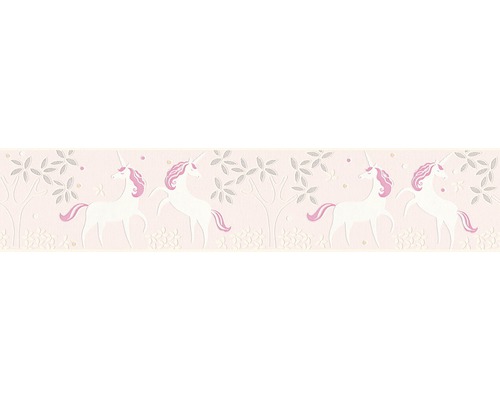 Bordüre 36990-2 Boys & Girls 6 Einhorn Glitzer lila 5 m x 13 cm