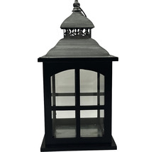 Laterne Lafiora Größe S Holz 19 x 19 x 37 cm schwarz