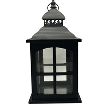 Laterne Lafiora Größe S Holz 19 x 19 x 37 cm schwarz