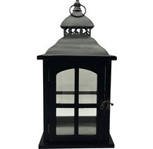 Laterne Lafiora Größe S Holz 19 x 19 x 37 cm schwarz