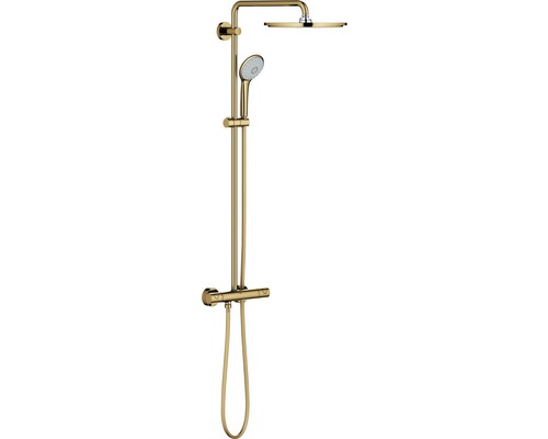 Duschsäule inkl. Thermostat GROHE Euphoria System 310 cool sunrise poliert 26075GL0 Duschsystem mit Kopfbrause und Handbrause