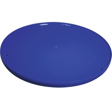 Runde, blaue Schaukelplatte aus Kunststoff mit Befestigungslöchern