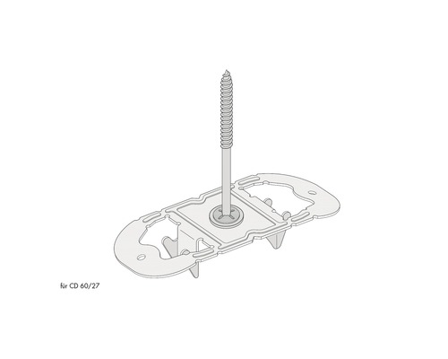 Knauf Justierclip bis 4 cm für CD Profil 60/27 mm inkl. Torx-Bit Pack = 50 St