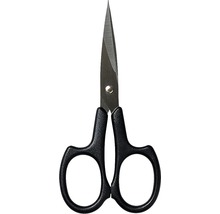 Schere mit schwarzem Griff und geraden Klingen