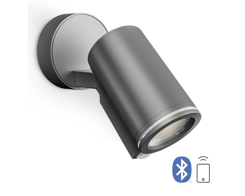 Graue Wandleuchte mit Bluetooth-Symbol