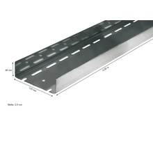 Kabelrinne aus Metall, 5 Meter lang, mit Schlitzen