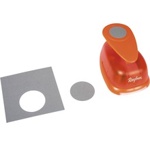 Rayher Papierstanzer mit ausgestanztem Kreis und Papier