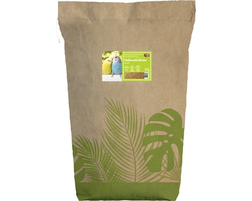 Sittichfutter elles Sittich klassik 15 kg Wellensittichfutter im 15 Kilogramm Sack mit Pflanzenmotiv