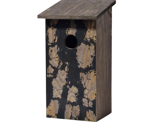 Nistkasten Rindenoptik Pinus sylvestris 15,5 x 14,5 x 30 cm Vogelhaus aus Holz mit rundem Eingangsloch