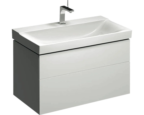 GEBERIT Waschtischunterschrank Xeno² weiß hochglanz 2 Auszüge mit Softeinzug für 90 cm 500509011