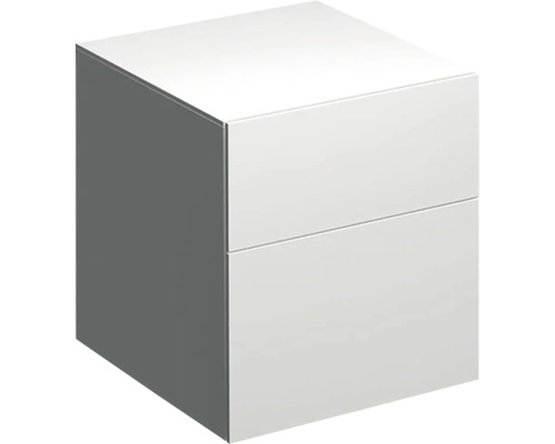 GEBERIT Seitenschrank Xeno² Weiß hochglanz 2 Auszüge mit Softeinzug 45x51 cm 500504011