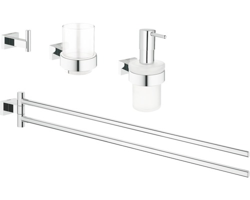 GROHE Essentials Cube Bad-Set 4 in 1 chrom 40847001