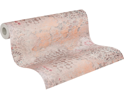 Tapetenrolle mit floralem und geometrischem Muster