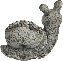 Gartenfigur Dekofigur Lafiora Schnecke Fiberglas 31 x 17 x 23,5 cm grau