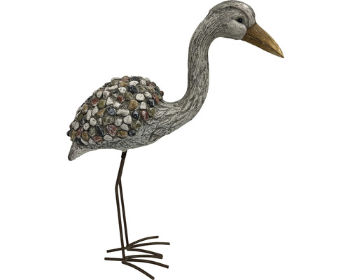Dekorative Reiherfigur für den Garten mit Steindekor