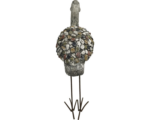 Gartendekoration Vogel aus Stein und Metall