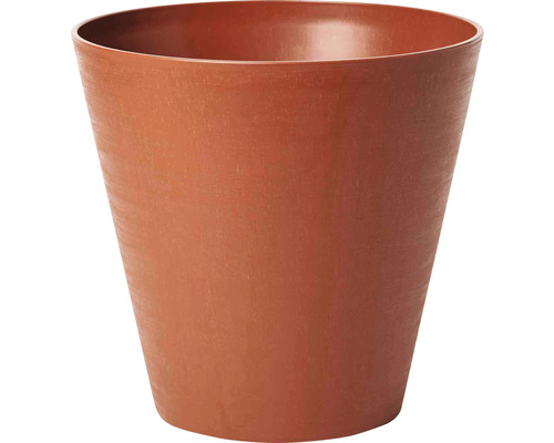 Brauner Pflanztopf aus Kunststoff