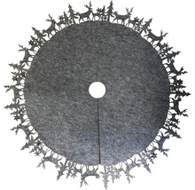 Grauer Christbaumständer mit Hirsch- und Tannenbaummotiv