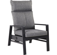 Gartenmöbelset GARDEN PLACE Alissa 2 Sitzer 5 tlg. schwarz aus robustem Aluminium, Rückenlehne verstellbar, inkl. Polster