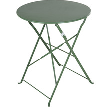 Runder Klapptisch aus Metall für den Garten