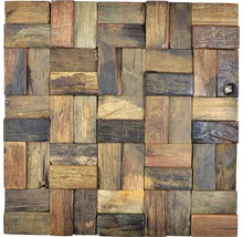 Quadratische Wandfliese aus Holz