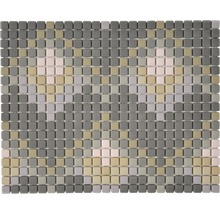 Mosaikfliese mit quadratischen Steinen
