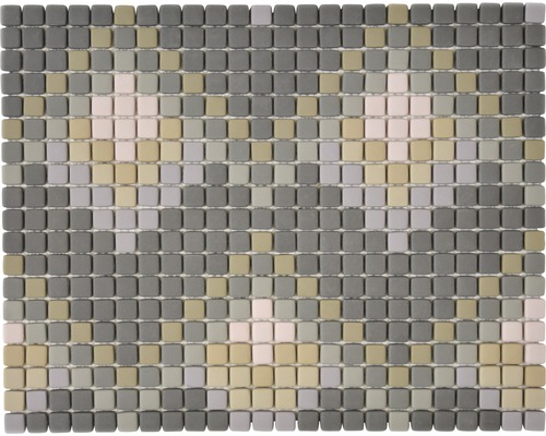 Mosaikfliese mit quadratischen Steinen