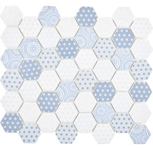 Mosaikfliese mit sechseckigem Muster