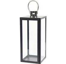 Dekorative Windlichtlaterne mit Metallrahmen und Tragegriff
