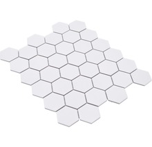 Keramikmosaik HX AT51 Hexagon 32,5x28,1 cm Uni weiß R10B