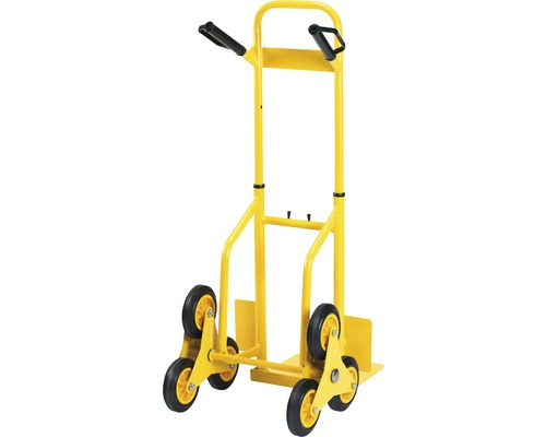 Treppenkarre aus Stahl mit sechs Rädern und Griffen