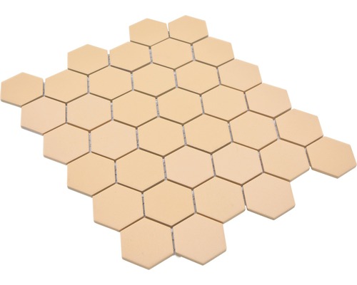 Mosaikfliese mit sechseckigen Elementen