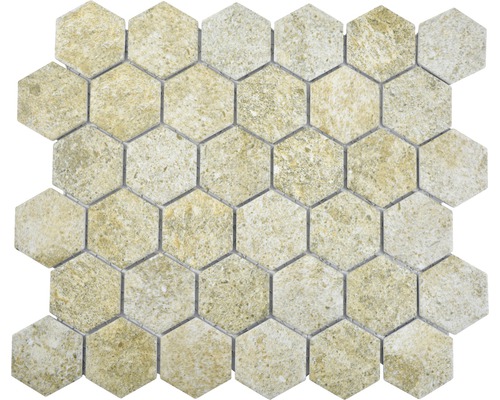 Keramikmosaik HX Curio GB Hexagon 32,5x28,1 cm Beige