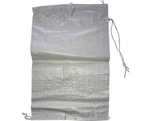 Sandsack/Gewebesack mit Bindeband PP-Kunststoff weiss 60 cm x 40 cm Pack = 10 St