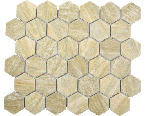 Keramikmosaik HX Curio HB Hexagon 32,5x28,1 cm Beige-0