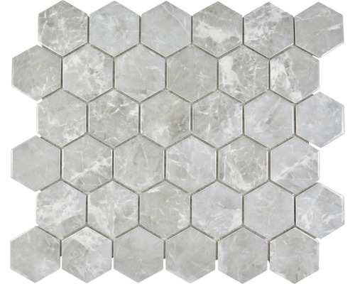 Keramikmosaik HX Curio MG Hexagon 32,5x28,1 cm Grau