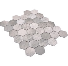 Keramikmosaik HX Curio ZDG Hexagon 32,5x28,1 cm Grau