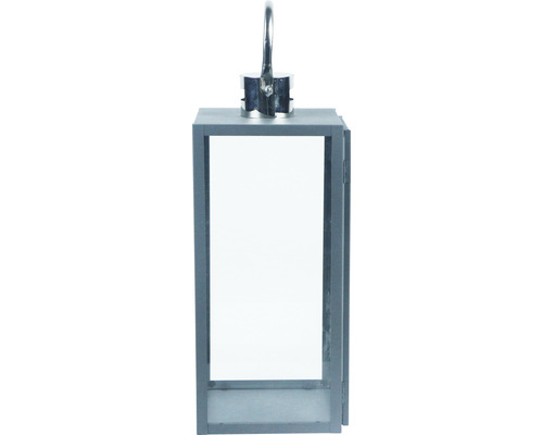 Windlicht aus Metall und Glas mit Tragegriff