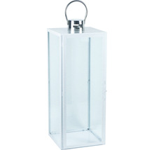 Windlicht aus Glas und Metall mit Tragegriff
