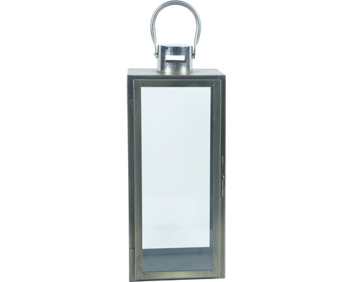 Dekorative Laterne aus Metall und Glas mit Tragegriff
