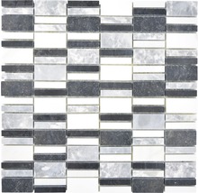 Mosaikfliese aus Marmor, bestehend aus rechteckigen Stücken